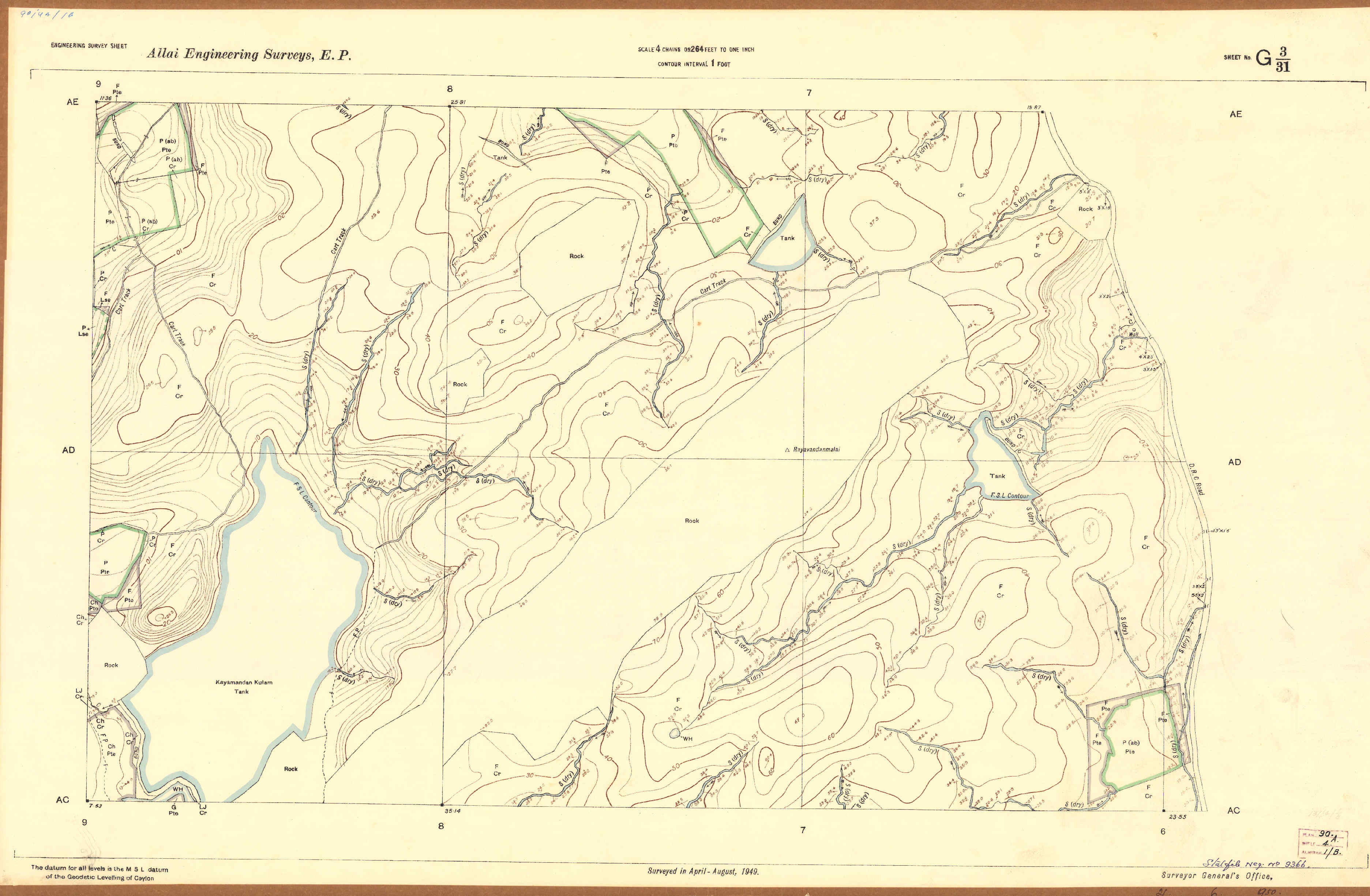 Digitized contours overlaid on basemap